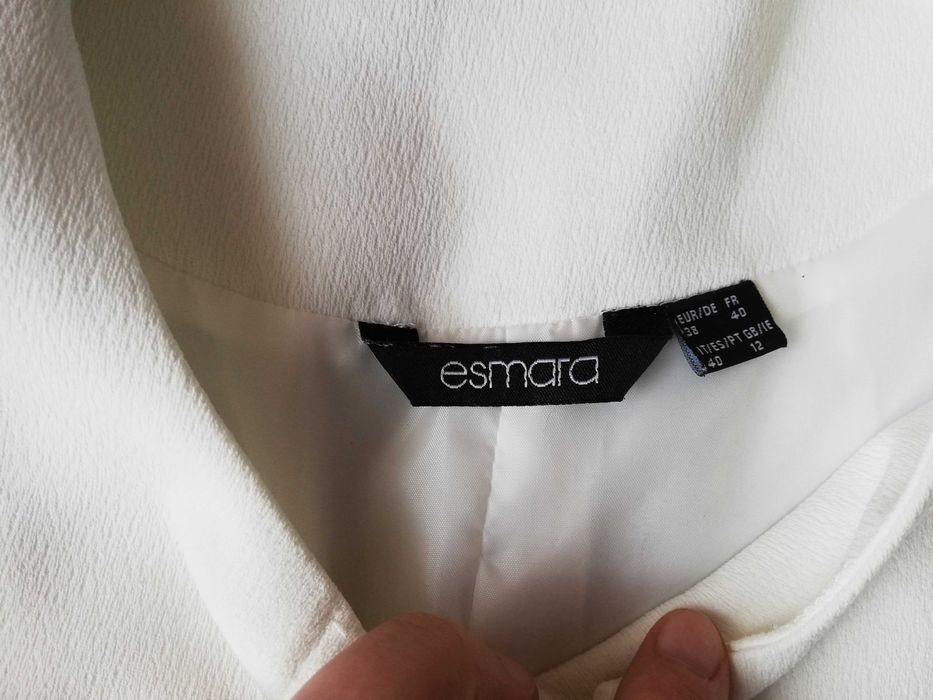 Żakiet marynarka narzutka biała elegancka 40