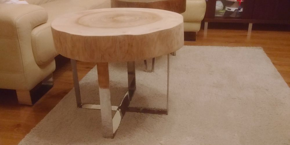 Stolik kawowy z plastra