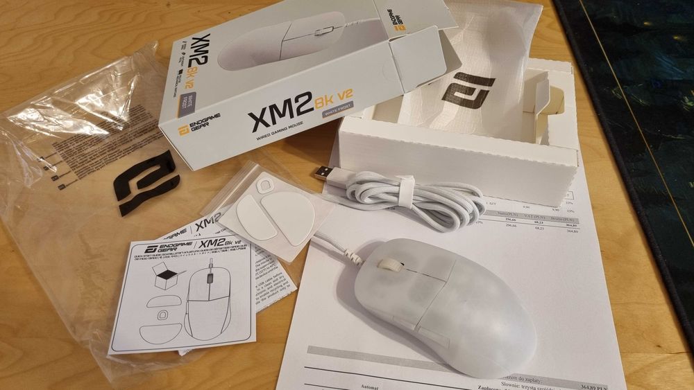 przewodowa myszka gamingowa ENDGAME GEAR XM2 8k v2 - White Frost