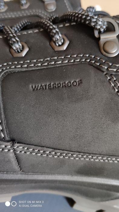 Ecco Rugged Truck wodoodporne czarne skórzane buty rozm 43