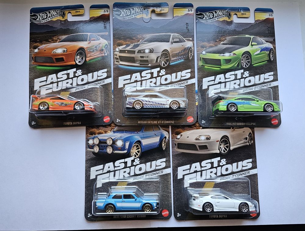 Hot Wheels Fast & Furious zestaw 5 autek Szybcy i Wściekli 1:64 HW