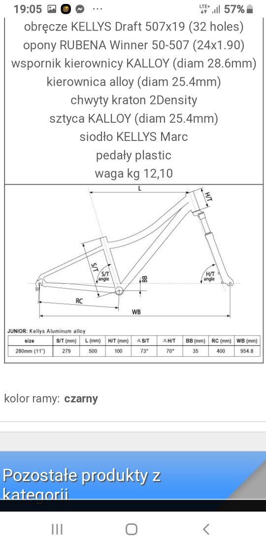 Rower Kellys Mark 2, Koła 24