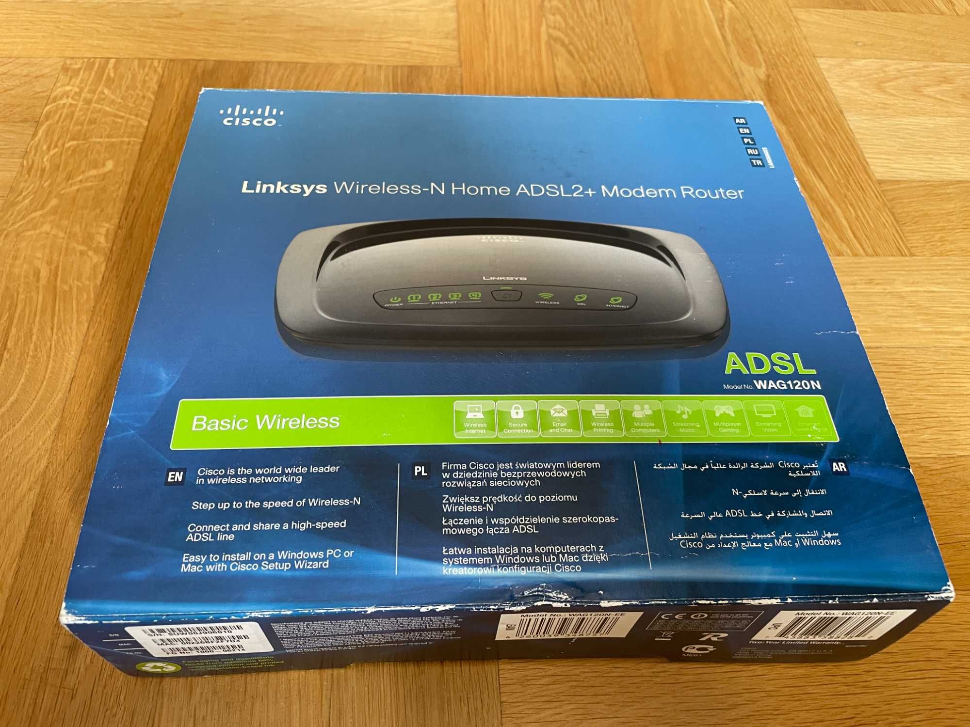 Linksys Cisco WAG120N Router ADSL2+ sprawny Warszawa