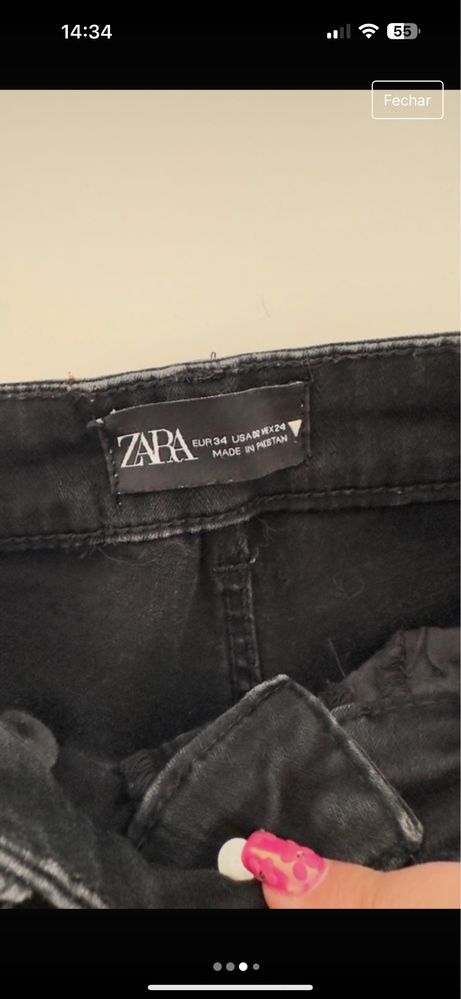 Calcas pretas zara