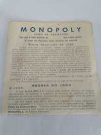 Manual de Instruções de Monopoly/Monopólio antigo dos anos 60.