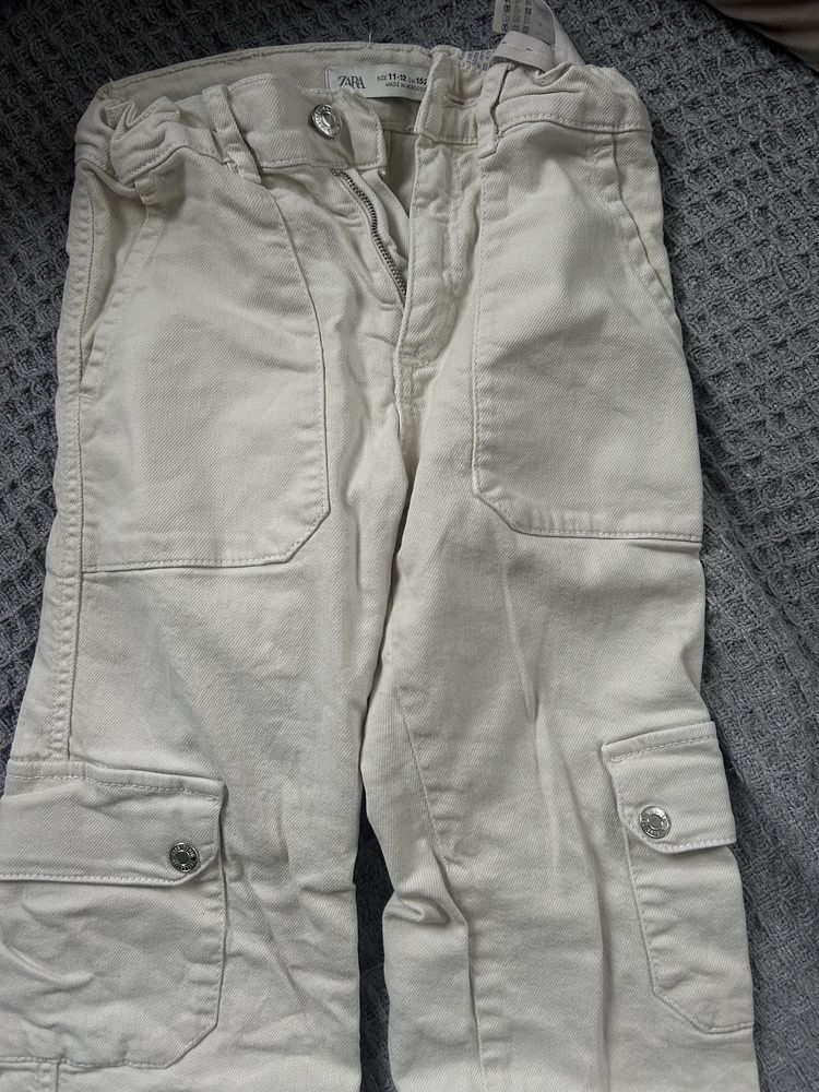 Zara 152 cm spodnie bojowki jeansowe 11-12 lat