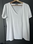 Biały t-shirt bawełniany Zara - XXL