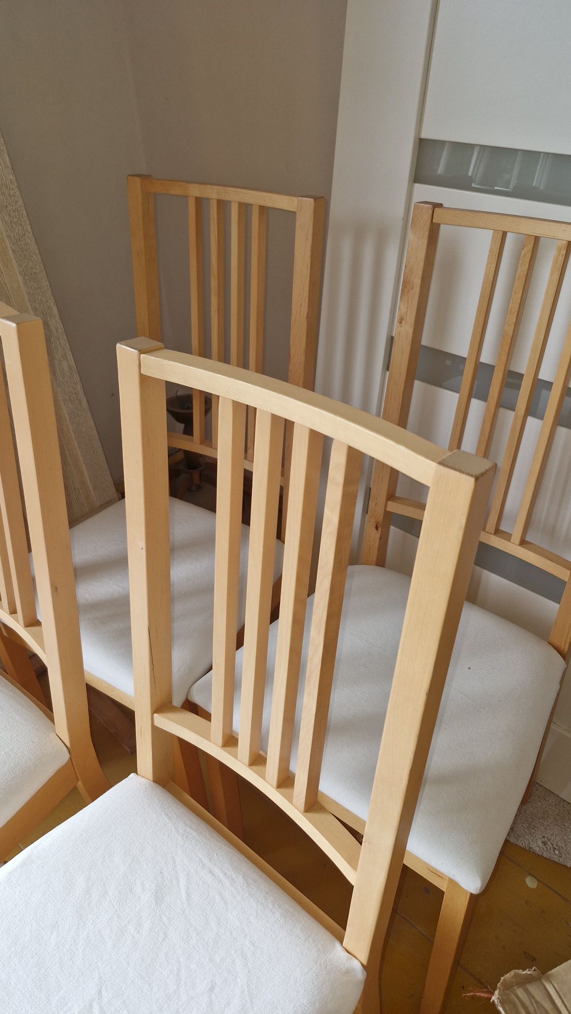 Ikea krzesła 4 szt zdejmowane pokrowce