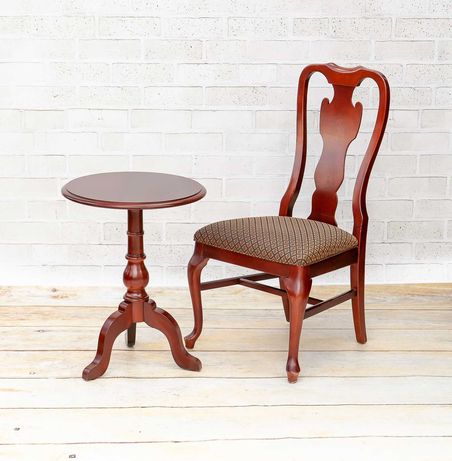 Drewniane krzesło gabinetowe tapicerowane Drexel Heritage biurowe