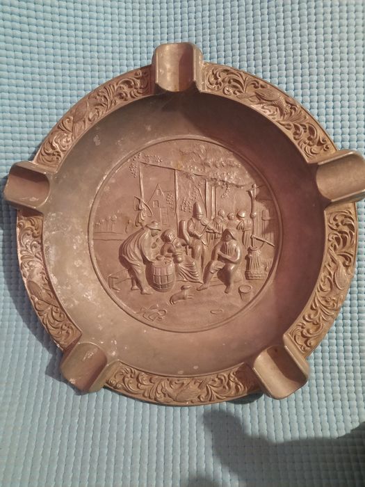 Stara popielniczka plakieta plater antyki kolekcje prezent ozdoby