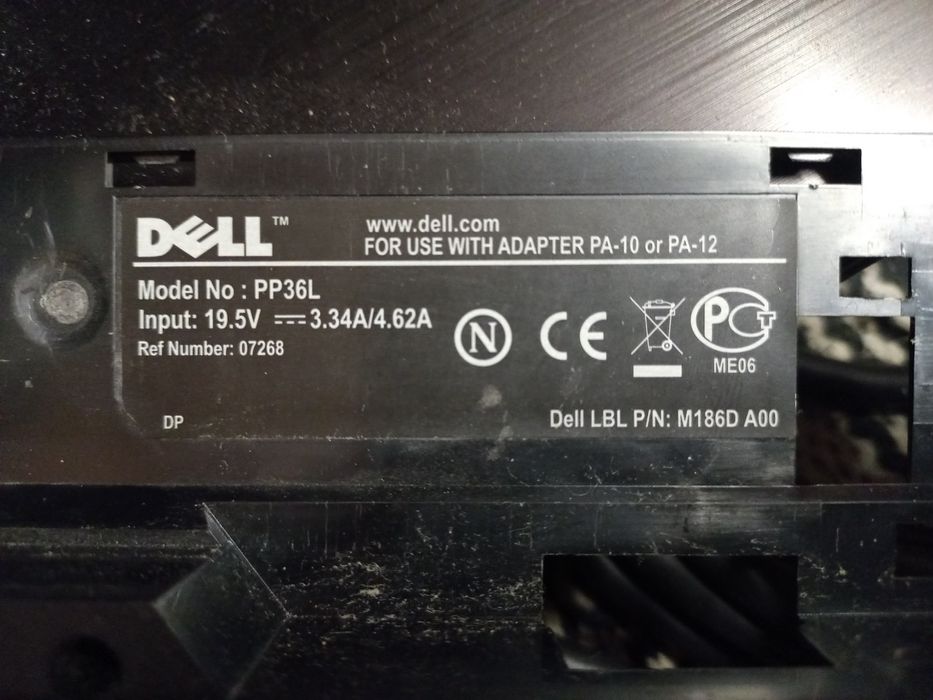 Dell PP36L ..экран. клавиатура. Задняя крышка