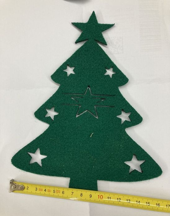 Ozdoba Świąteczna na stół, filcowe choinki kpl. 6 szt.