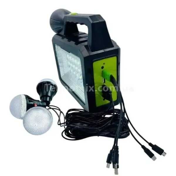 Ліхтар Cclamp CL-28  Сонячна станція + PowerBank + 3 LED лампи.