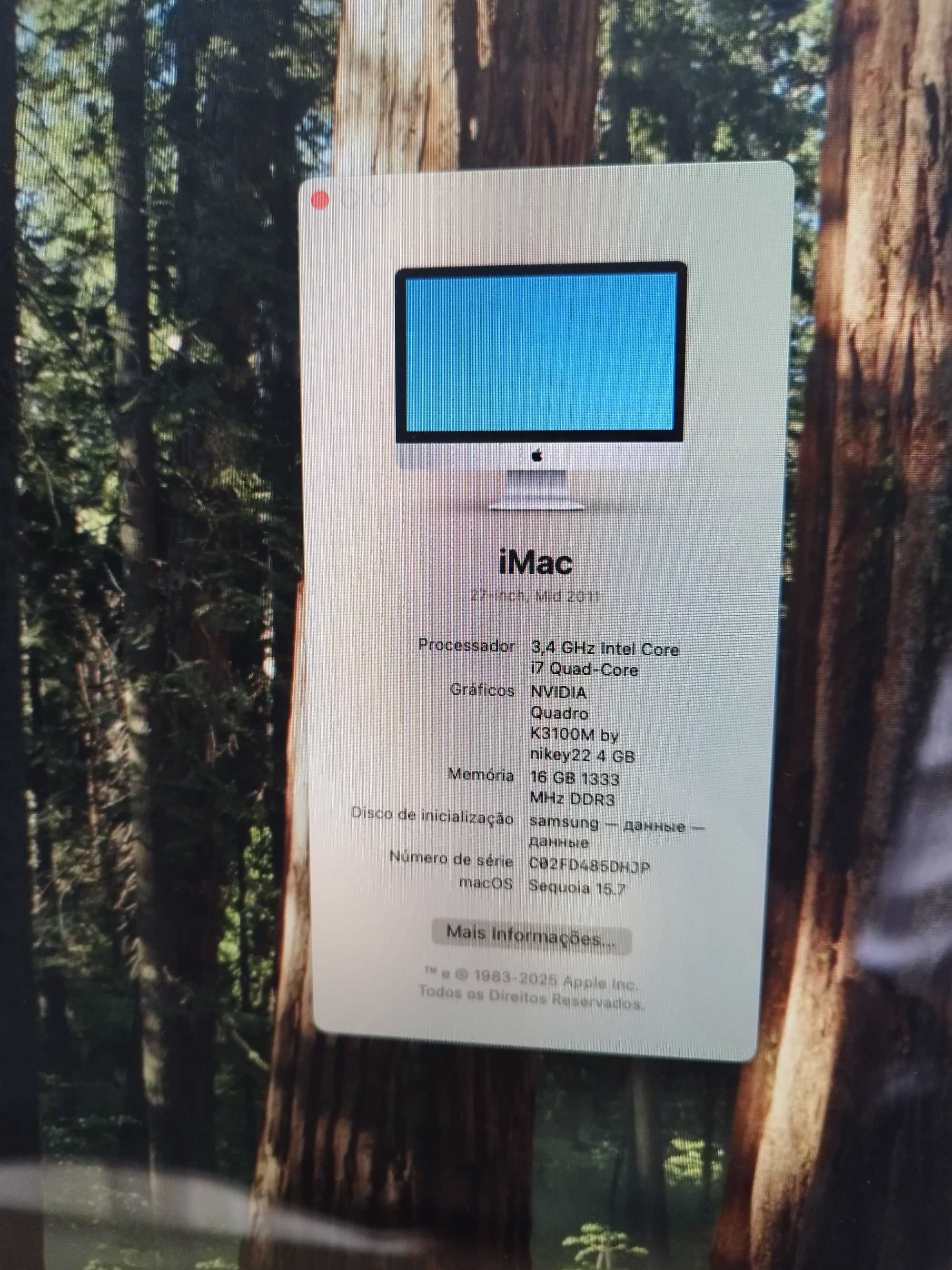 Imac 12.2. 2011 i7 Quad-Core Nvidia Quadro K3100M 4G 16G 1333