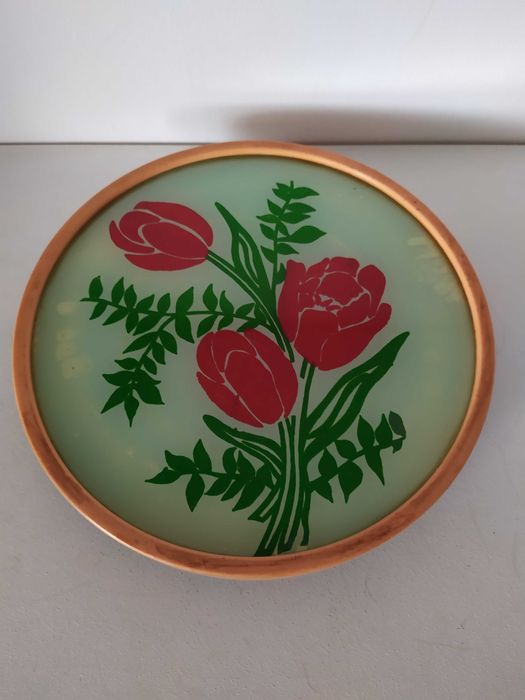 obrotowa tortownica, pamiątka z czasów PRL-u, taca, talerz na ciasto