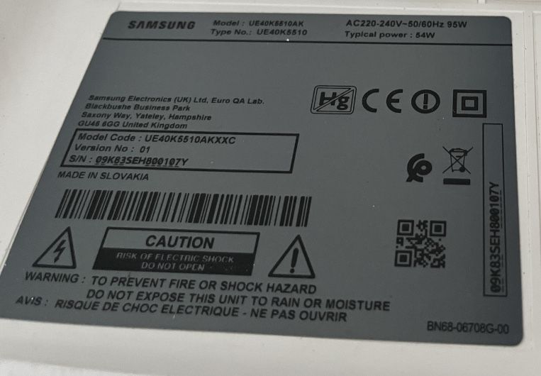 SmarTV Branca SAMSUNG 40”