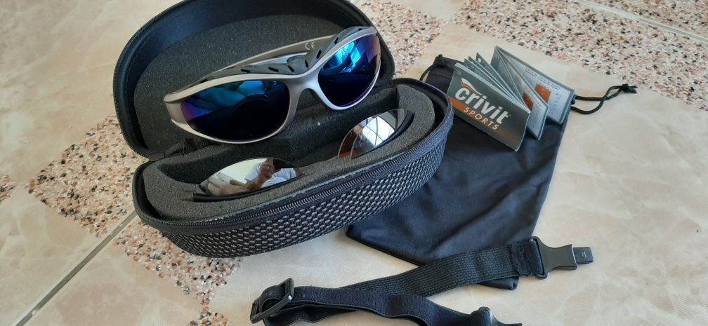 Óculos de Sol para Desportos com 3 pares de lentes Marca: CRIVIT Sport