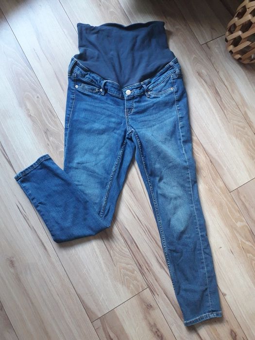 Spodnie ciążowe długie jeansowe H&M blue S skinny