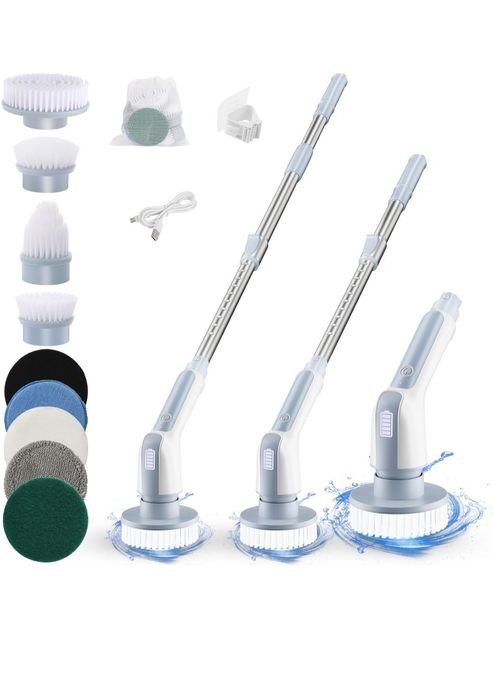 Szczotka elektryczna do czyszczenia fug kabiny płytek łazienka 8w1