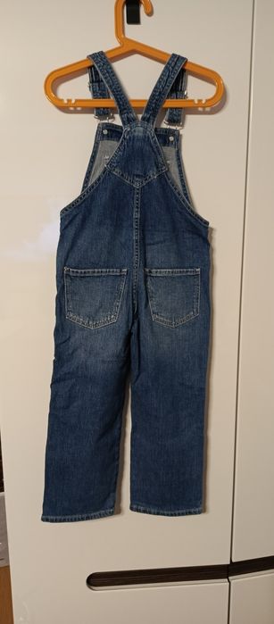 Spodnie ogrodniczki jeansowe,jeansy Hm r. 110