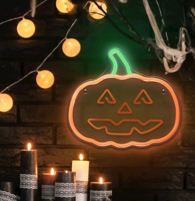 Neon DYNIA Halloween POMARAŃCZOWA Sklep Gwarancja