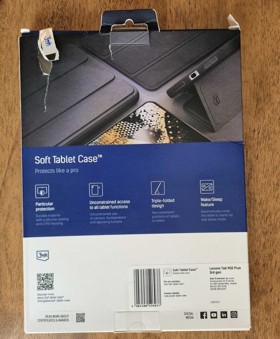 Eetui Lenovo tab m10 Plus 3rd gen 3mk