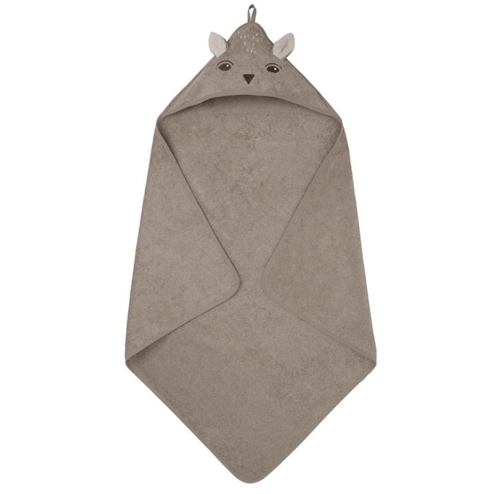 Beżowy ręcznik z kapturem okrycie kąpielowe zara noworodka niemowlaka