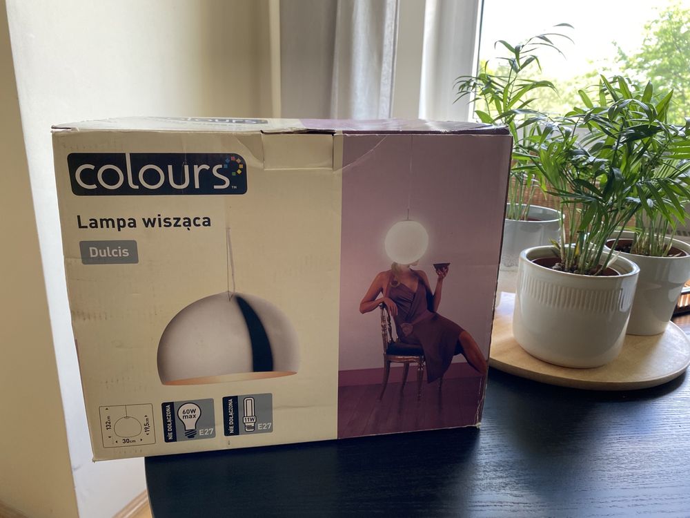 Lampa Dulcis colours srebrna SUFITOWA Połysk jak w BAUHAUS Nowa OKAZJA