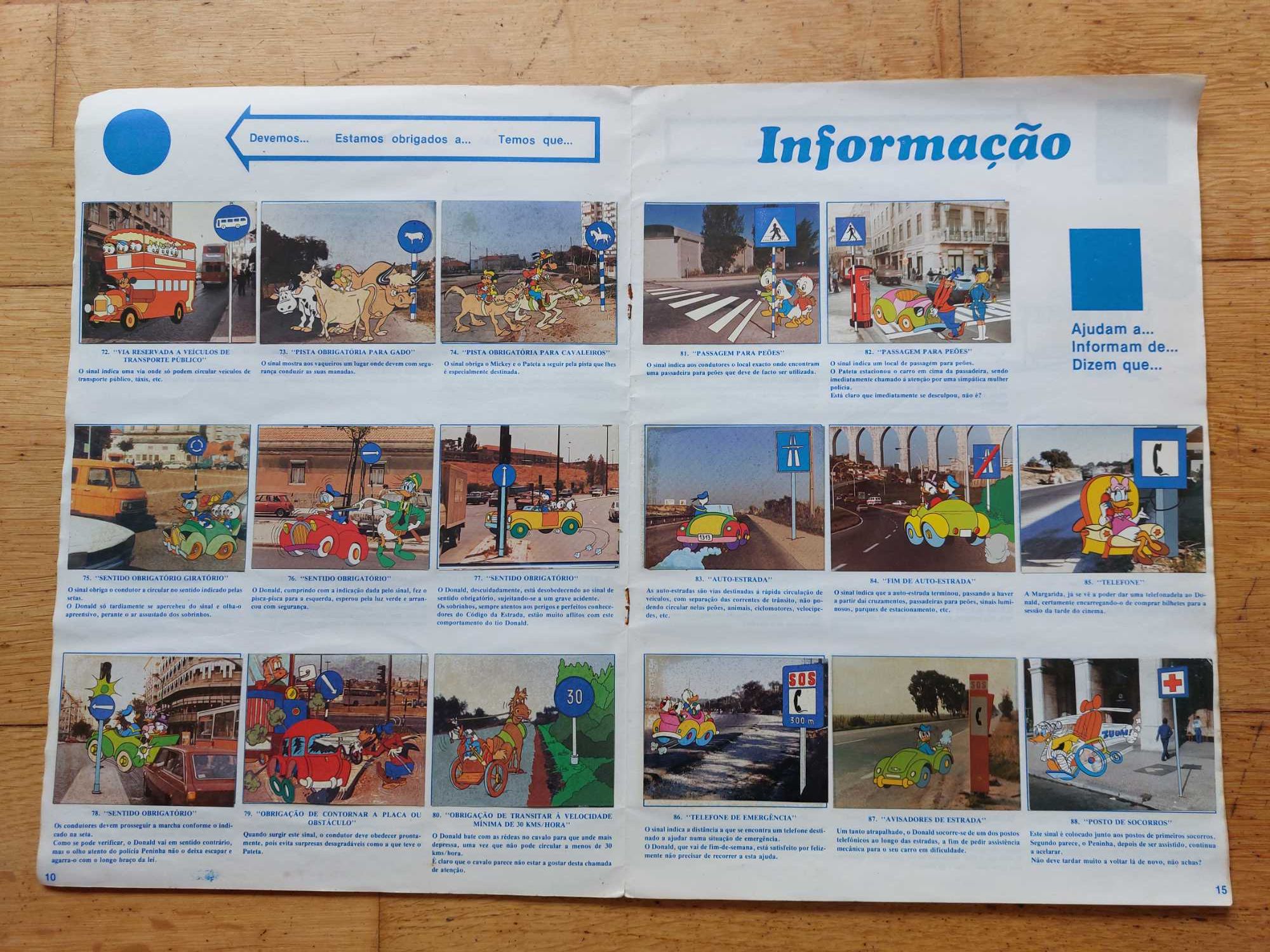 Caderneta de cromos "As regras de trânsito" - Completa