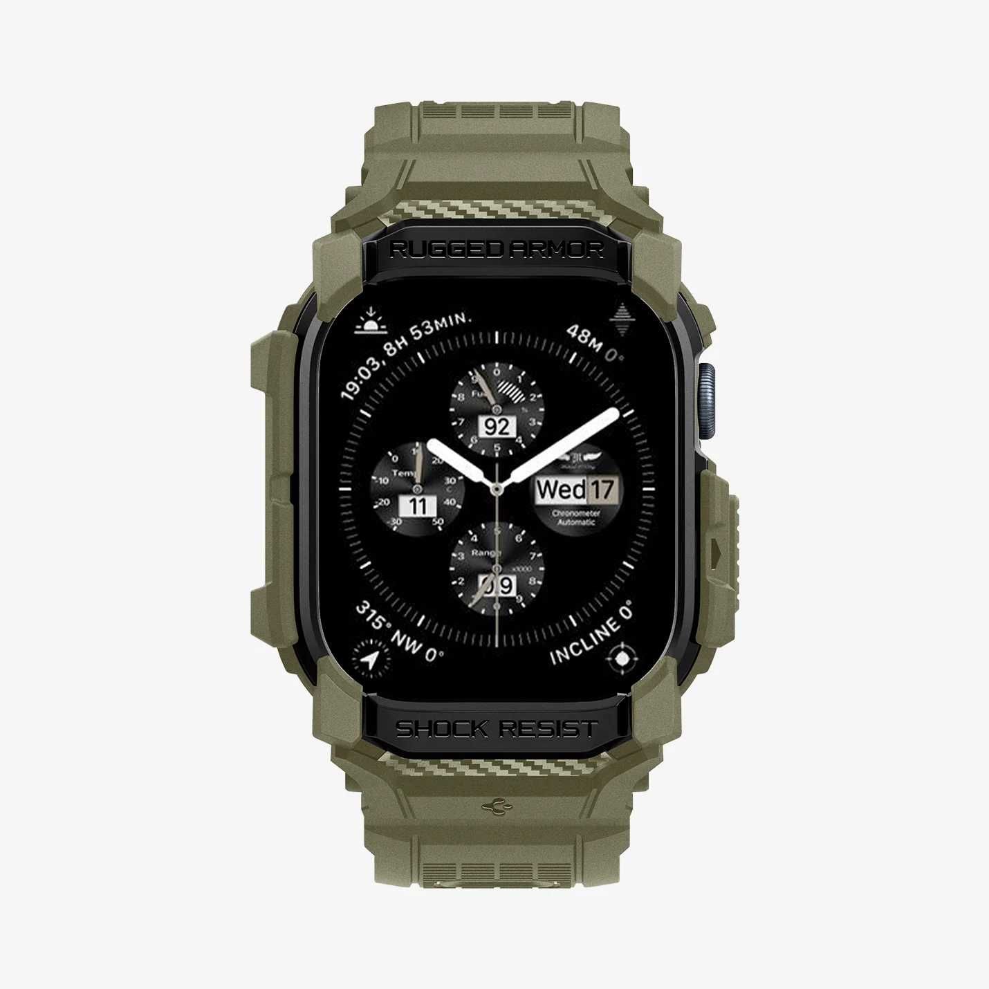 Чехол с ремешком Spigen Rugged Armor Pro для Apple Watch 46 Series 10