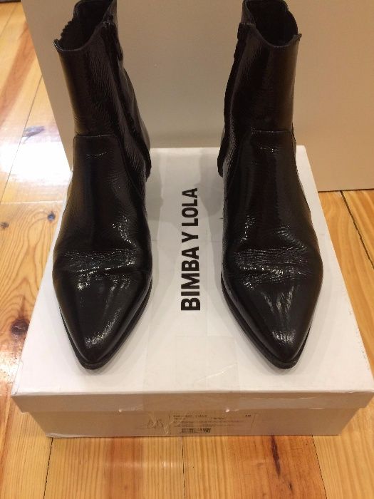 Botins pretos Bimba y Lola originais (tam. 38)