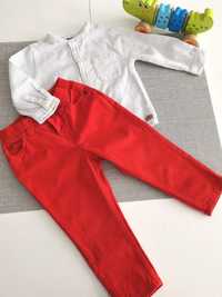 H&M piękne czerwone jeansy