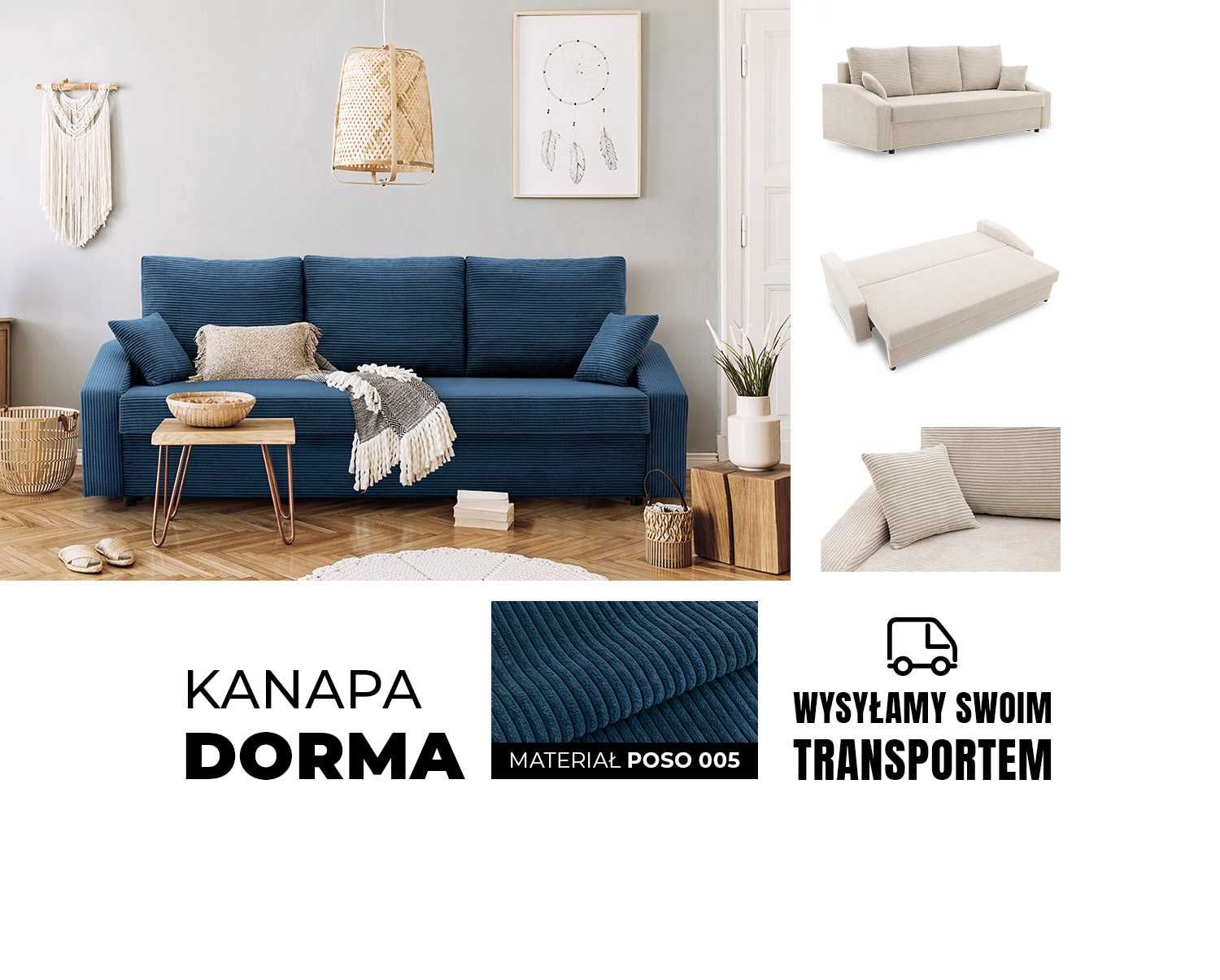 Kanapa / wersalka rozkładana tapczan sofa / DORMA / SZYBKA DOSTAWA!