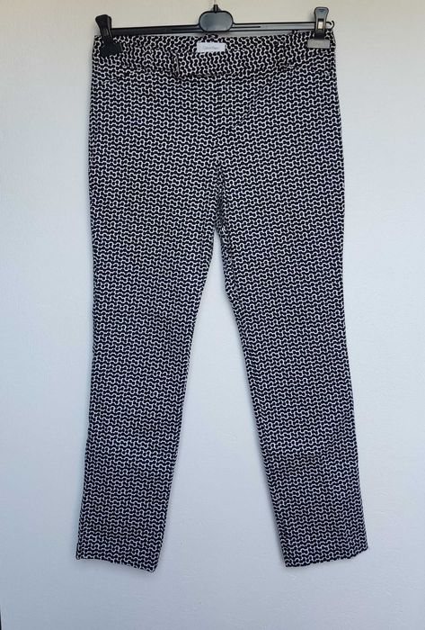 Spodnie damskie eleganckie wzorzyste cygaretki Calvin Klein chino