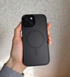 Чохол бампер для iPhone 15 Metal Buttons with MagSafe (Black)