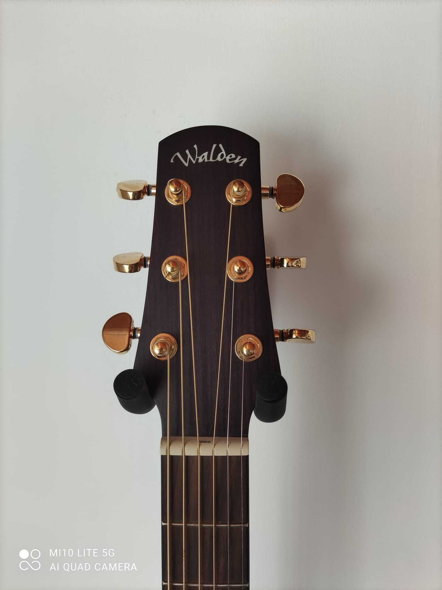 Guitarra Electro acústica Walden G630CD com saco almofadado - Nova
