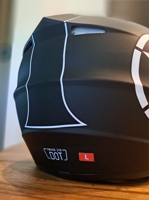 Kask FullFace - Czarny, matowy