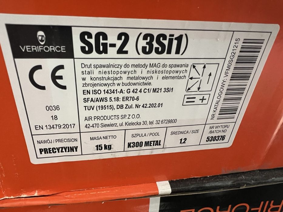 Drut spawalniczy VERIFORCE |SG-2| 1,2