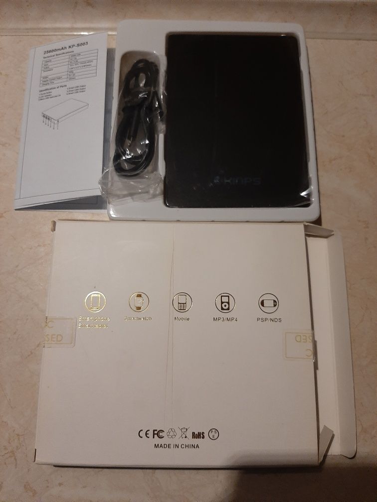 Power bank 25600 mAh kinps