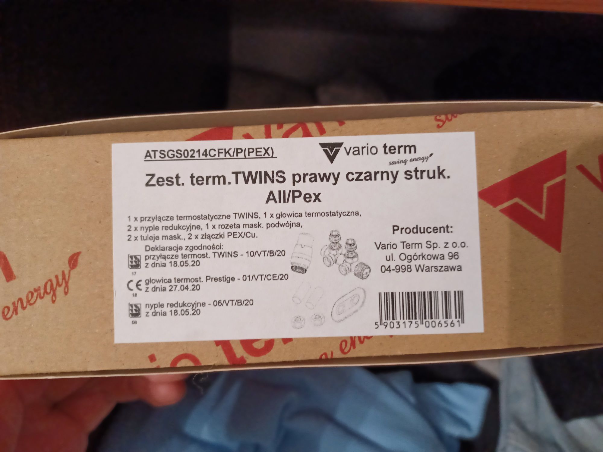 Vario Term Twins All IN ONE czarny strukturalny prawy pex