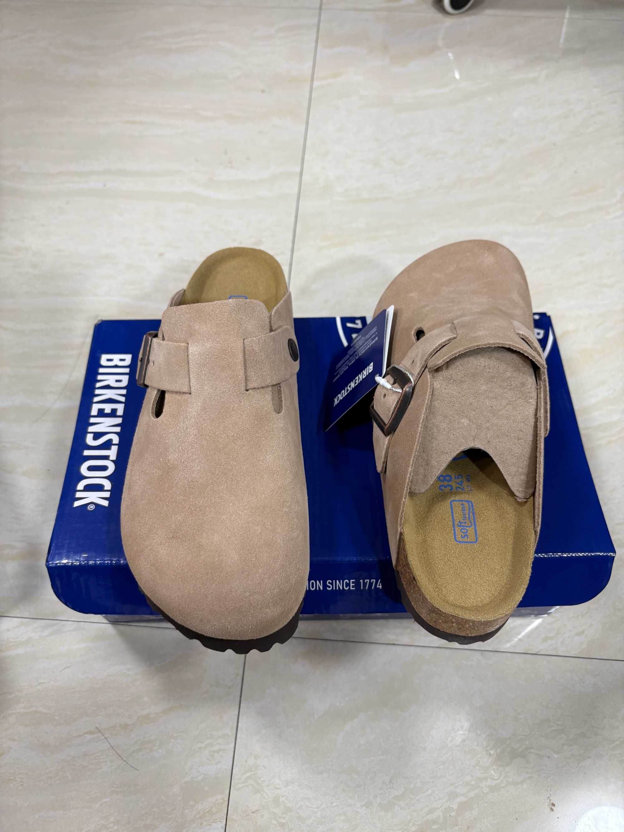 Buty Brązowy | Birkenstock bostonBS | Nowe Klapki | Roz.40