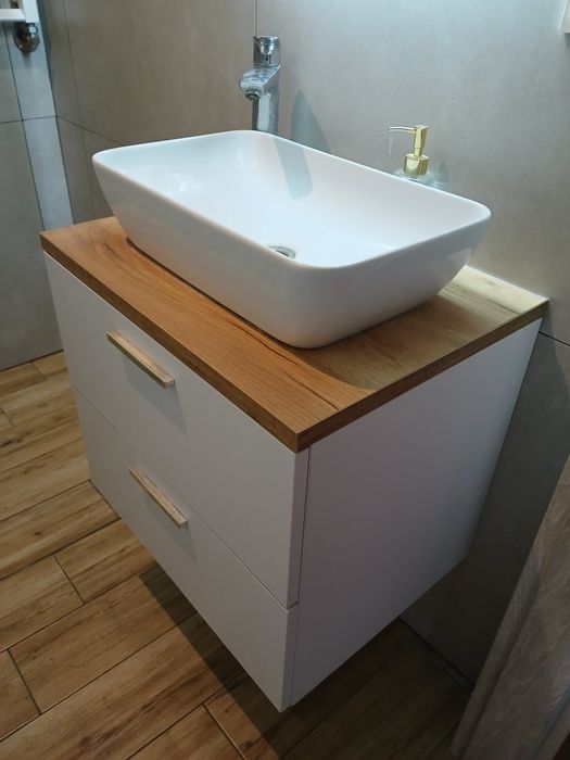 Komplet!! Szafka łazienkowa + zlewozmywak +syfon