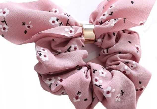 Gumka do włosów różowa elstyczna