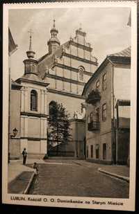 Pocztówka Lublin Kościół Dominikanów Stare Miasto przed 1945