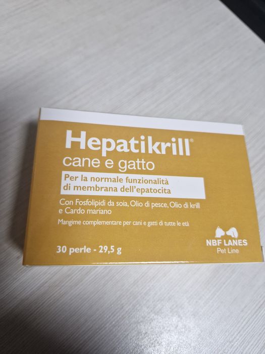 Sprzedam Hepatikrill cane e gatto kapsułki miękkie.