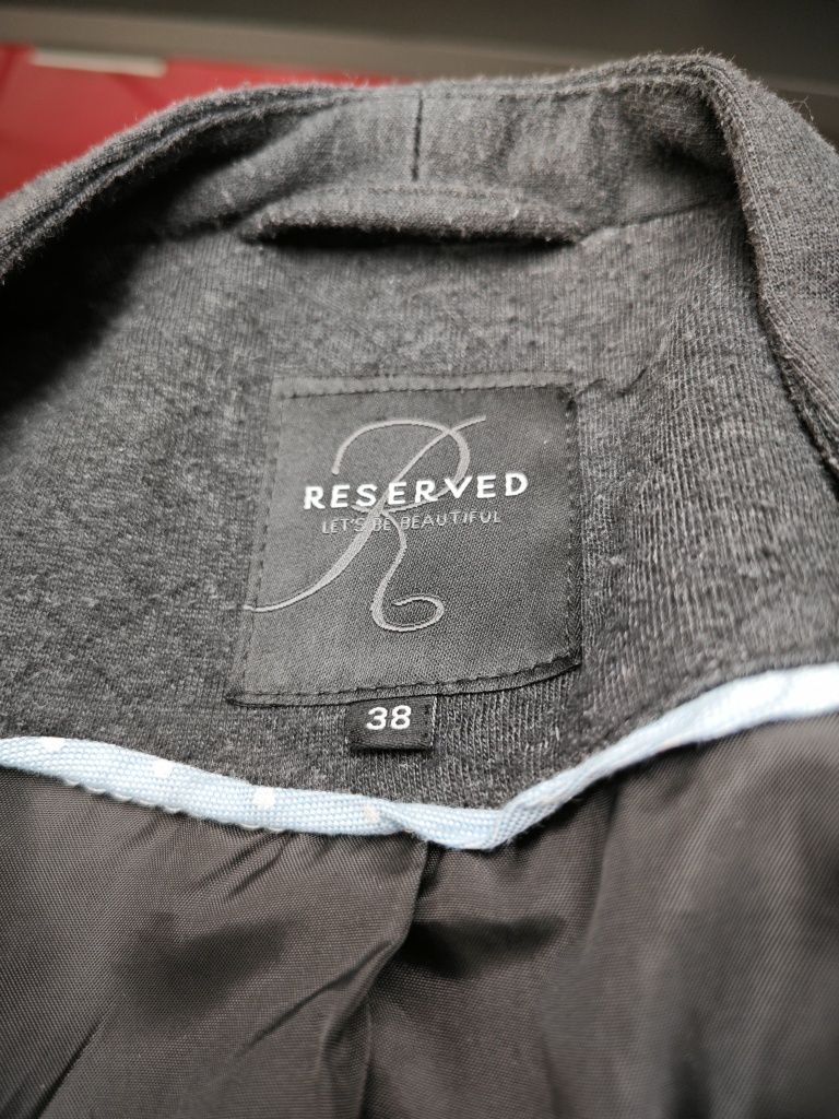 Reserved grafitowa marynarka dresówka r.38 (M)