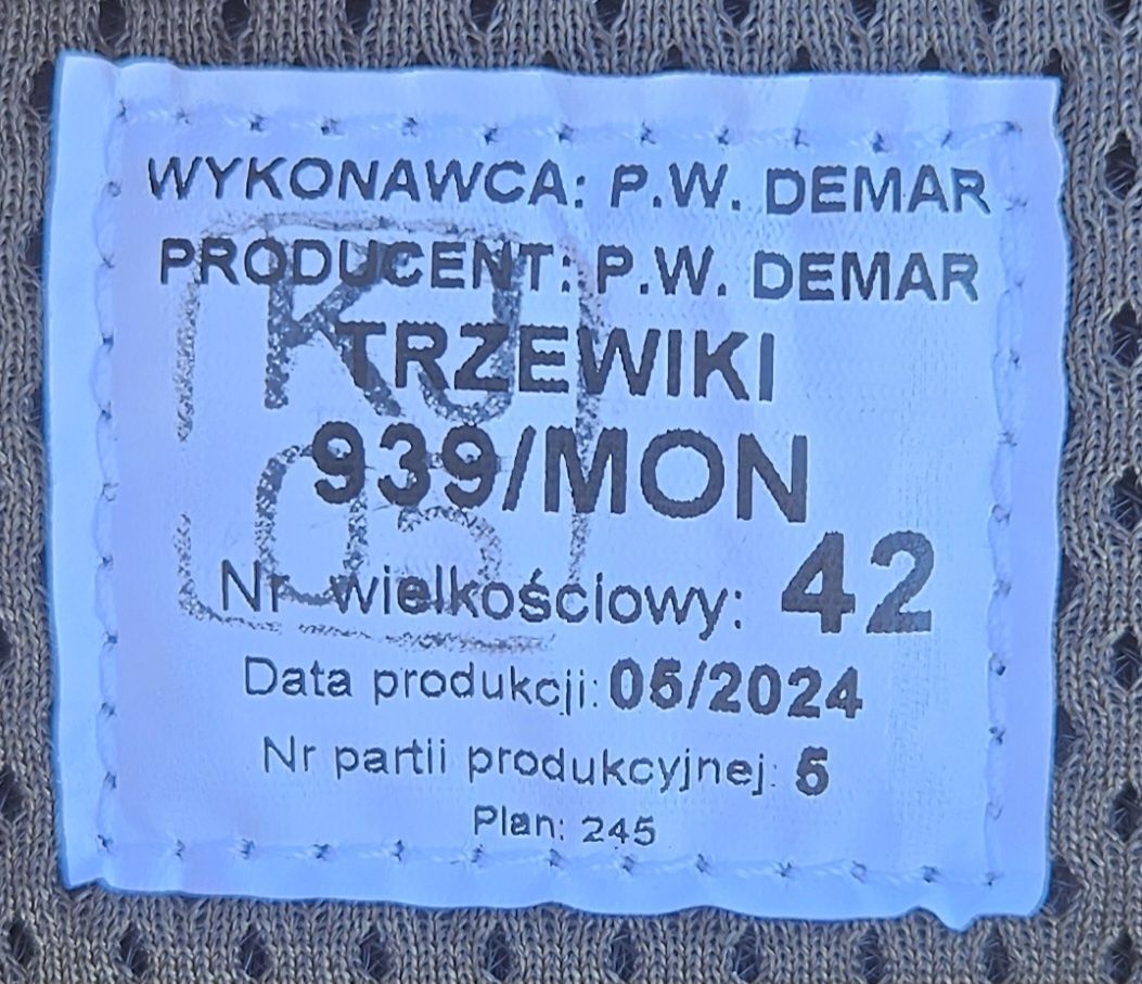 Buty wojskowe 42r 939/Mon Demar