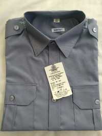 Koszulo-bluza oficerska z krótkimi rękawami koloru stalowego 39/182