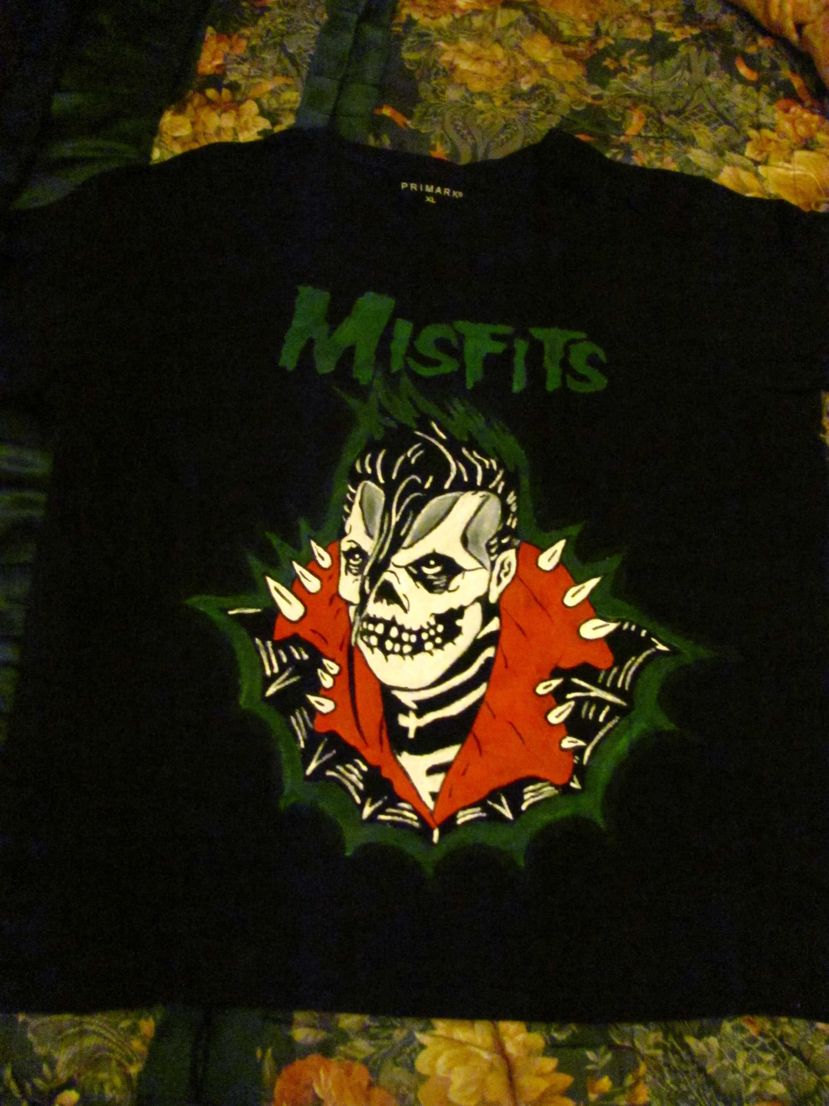 Футболка,  Misfits, Jerry Only, horror punk,кастом