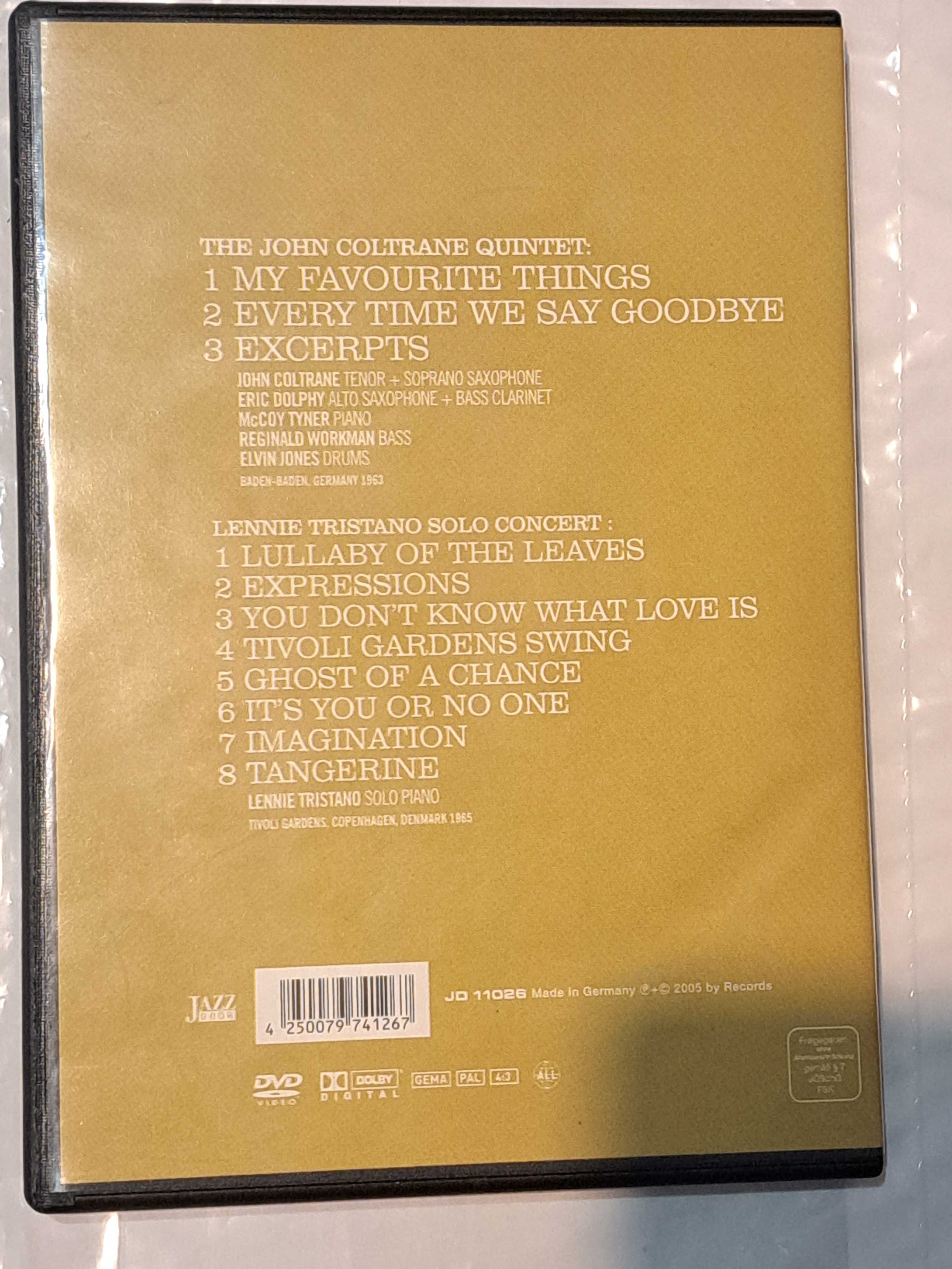 DVD John Coltrane Quintet In Europe wydanie 2005 Germany